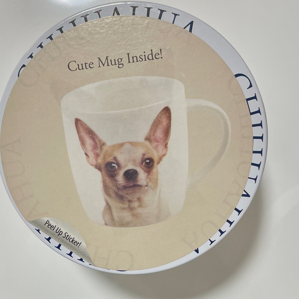 Chihuahua Dog Metal Tin and Ceramic Coffee & Tea Mug Gift Set NEW - Picture 5 of 7